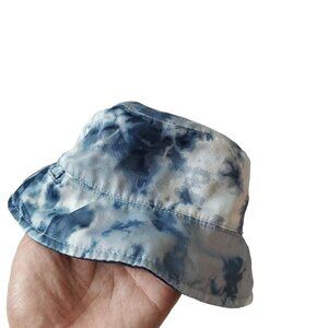 DANGEROUSLY ADORABLE Reversible Unisex Baby Bucket Hat Tie Dye Blue One Size